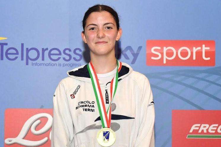 L'atleta del Circolo della Scherma Terni, Sofia Quirini
