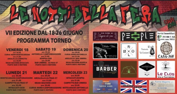 Tornano “Le notti della Fera”: calcio, dibattiti, birra, cibo e tanta aggregazione!