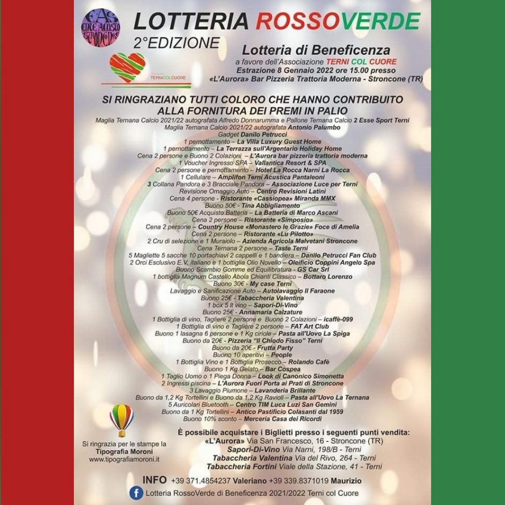 Torna la “Lotteria Rossoverde”