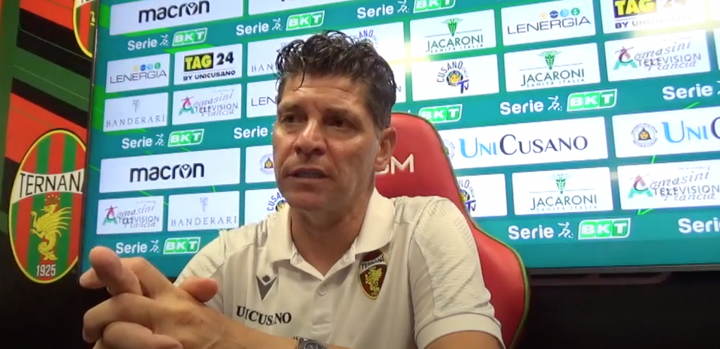 Ternana-Cosenza, Vanigli:” Soddisfatto dell’atteggiamento e della risposta della squadra anche in 10 “-VIDEO