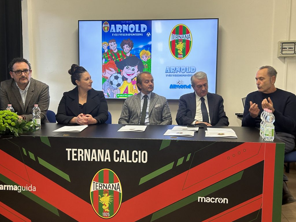 “Arnold e gli scaldapanchina,un bullo per amico” presentato questa mattina dalla Ternana calcio- video conferenza e intervista