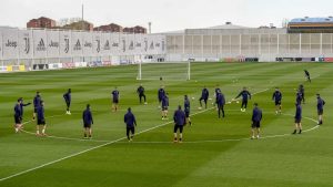 La Juventus in allenamento alla Continassa - Foto Lapresse - Ternanatime.com
