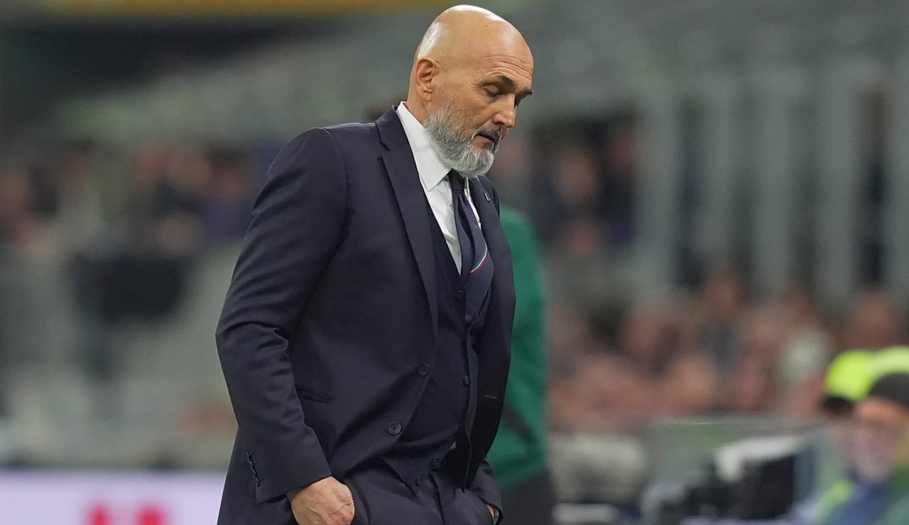 Luciano Spalletti rabbuiato