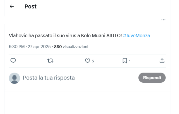 Ironia dei tifosi su Kolo Muani e Vlahovic