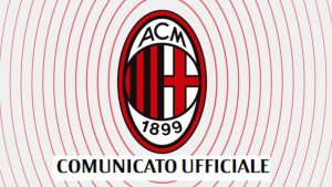 Logo ufficiale Milan con scritta comunicato ufficiale - Foto sito ufficiale Milan - Ternanatime.com
