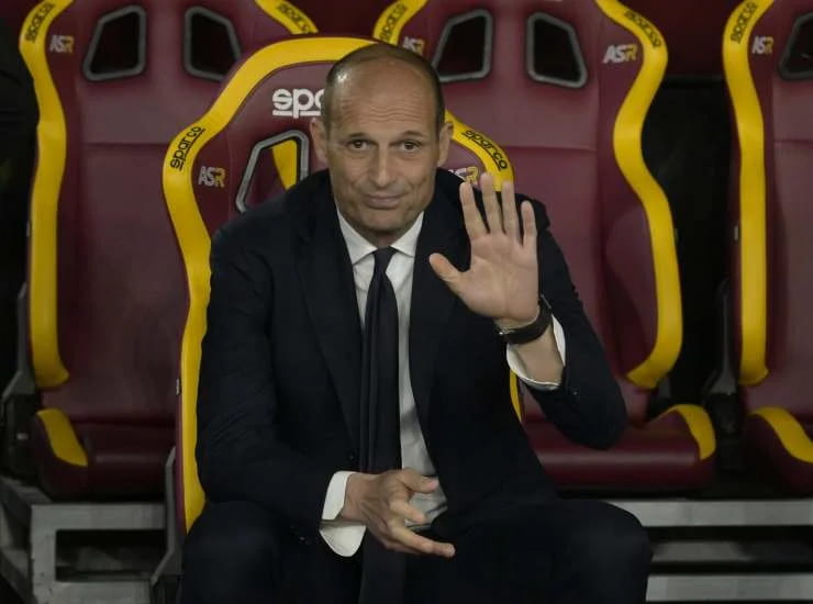 Max Allegri in panchina - Foto Lapresse - Ternanatime.com