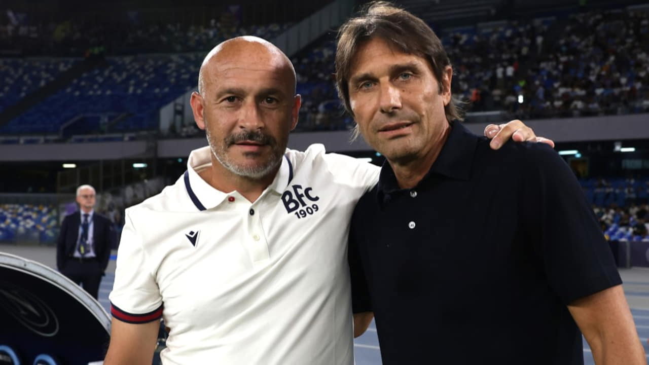 Vincenzo Italiano e Antonio Conte - Foto Lapresse - Ternanatime.com