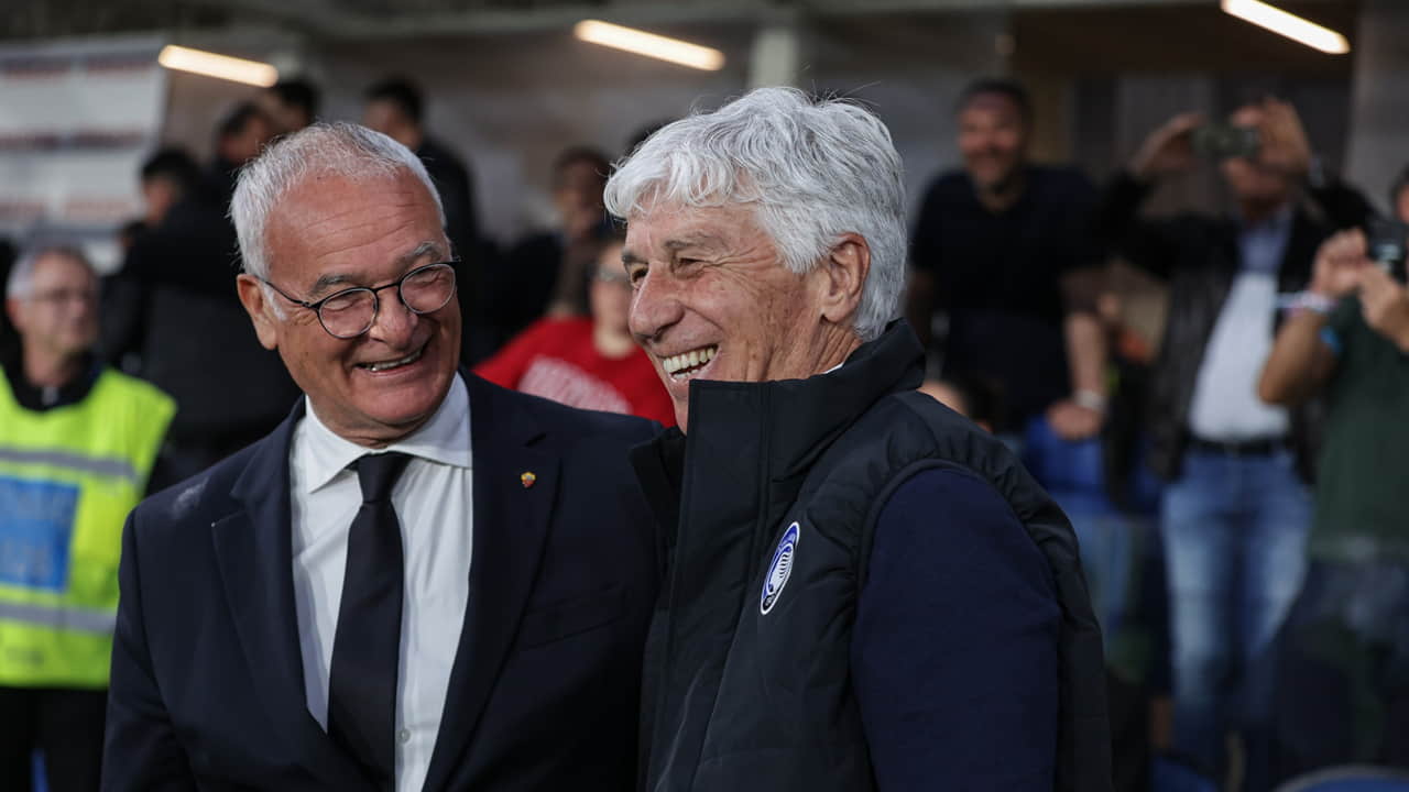 Claudio Ranieri e Gian Piero Gasperini - Foto Lapresse - Ternanatime.com