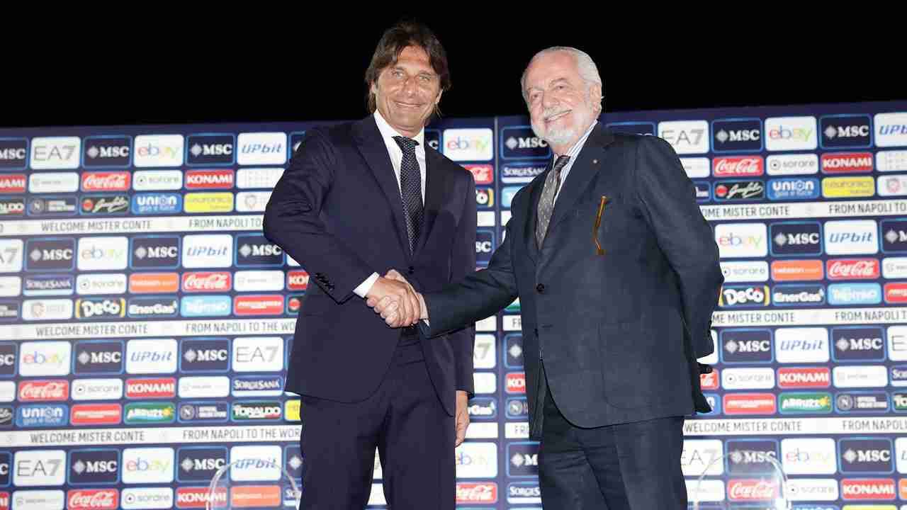 Patto per la vittoria tra De Laurentiis e Conte