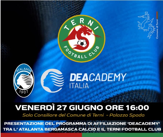DEACADEMY-TERNI FC, NASCE UNA AFFILIAZIONE DI PRESTIGIO PER IL TEAM TERNANO