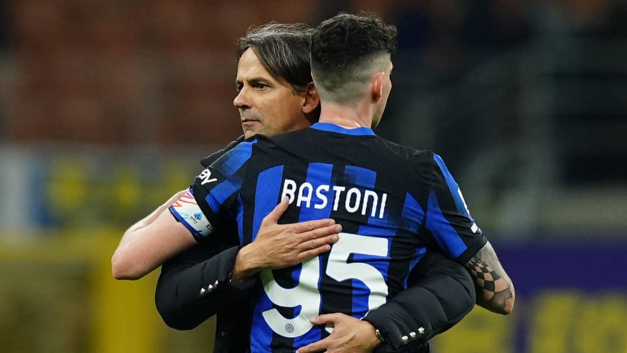 Simone Inzaghi e Alessandro Bastoni - Foto Lapresse - Ternanatime.com