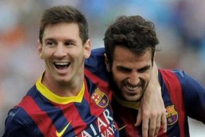 Messi e Fabregas al Barcellona