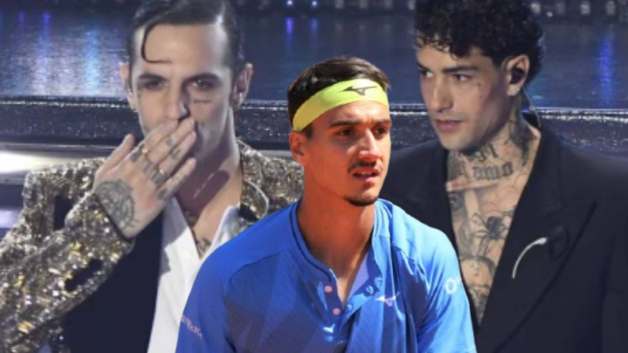 Sonego con Tony Effe e Achille Lauro