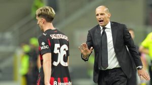 Alexis Saelemaekers e Max Allegri - Foto Lapresse - Ternanatime.com