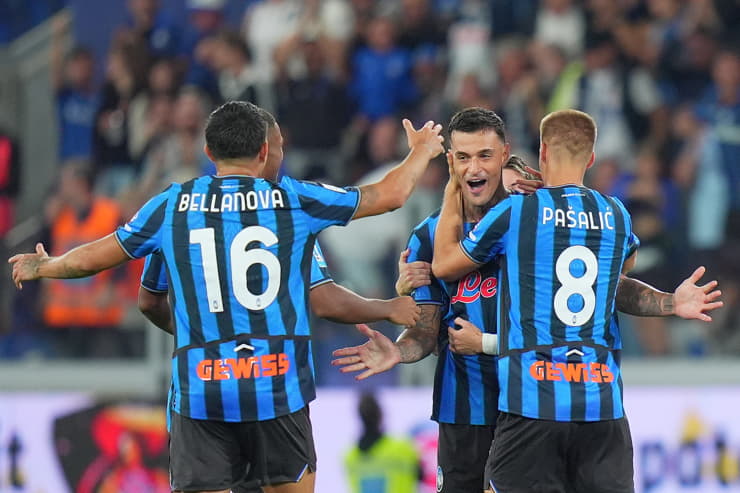 L'Atalanta festeggia una rete - Foto Lapresse - Ternanatime.com