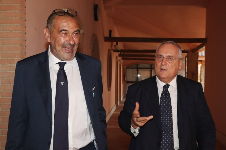 Il presidente Lotito e Maurizio Sarri ai ferri corti