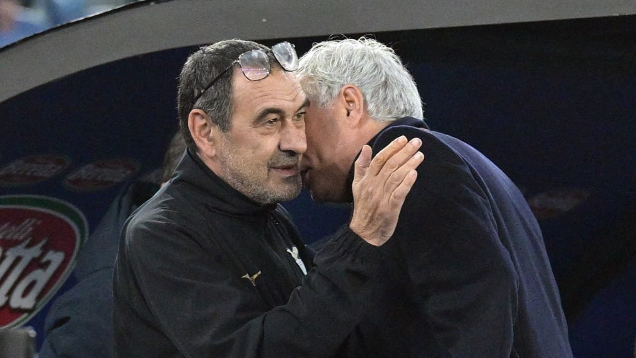 Maurizio Sarri e José Mourinho - Foto Lapresse - Ternanatime.com