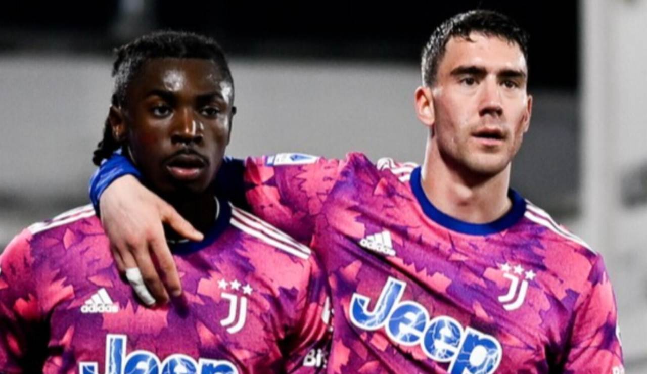 Vlahovic e Kean insieme ala Juventus