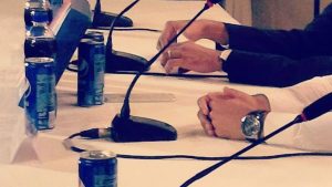 I microfoni di una conferenza - Foto Instagram - Ternanatime.com