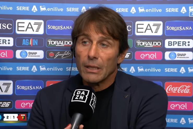 Antonio Conte intervistato da Dazn - Frame YouTube - Ternanatime.com