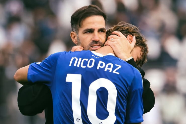 Cesc Fabregas e Nico Paz - Foto dal profilo Instagram del Como - Ternanatime.com