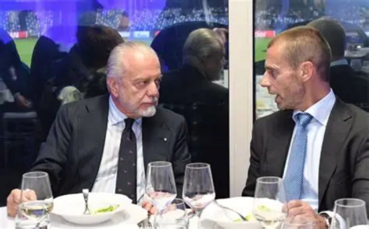 De Laurentiis e Ceferin a pranzo