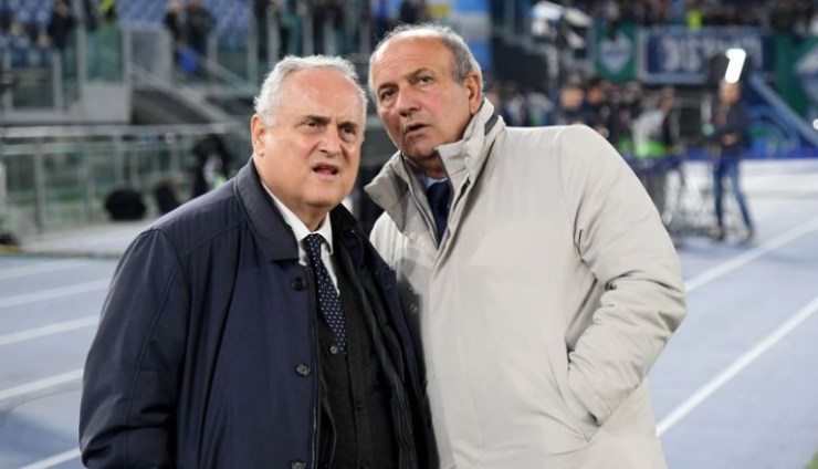 Il presidente Lotito e il ds Fabiani