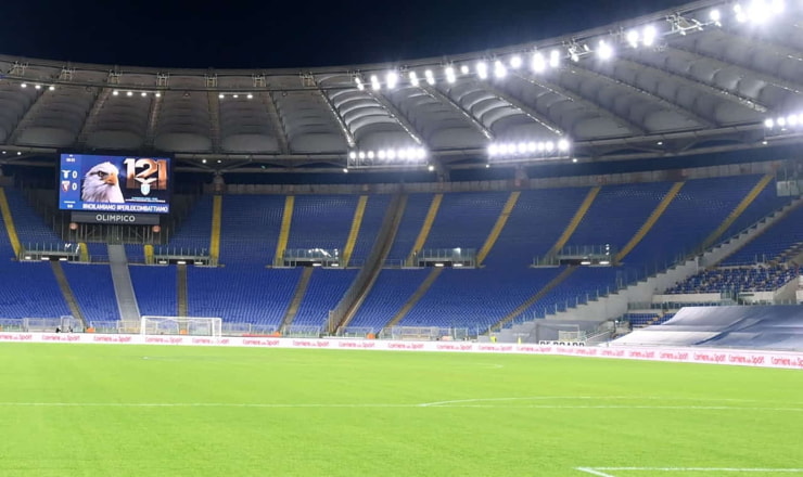 Lo stadio Olimpico prima di una partita - Foto Lapresse - Ternanatime.com