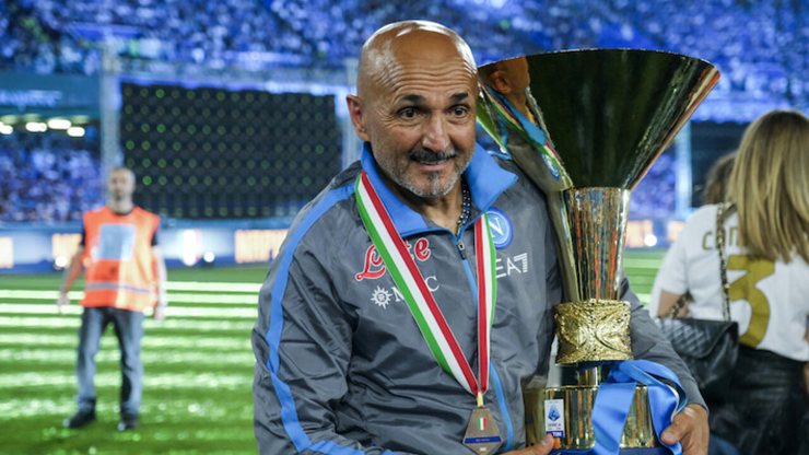 Spalletti con la coppa dello scudetto