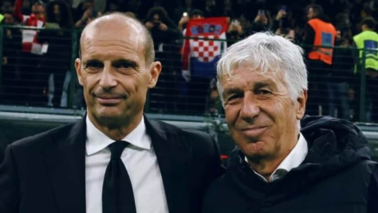 Max Allegri e Gian Piero Gasperini - Foto Sky Sport - Ternanatime.com